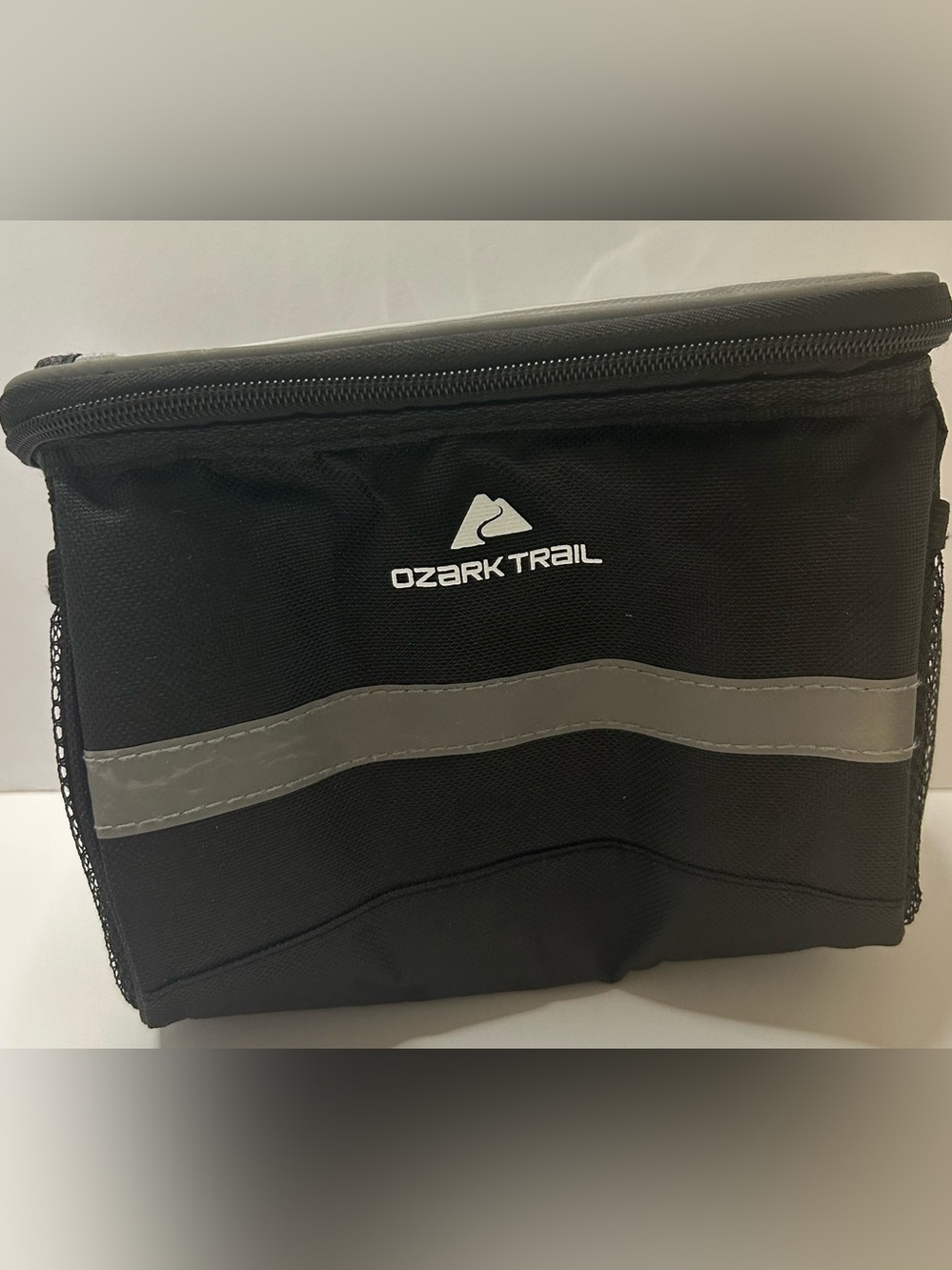 Ozark Trail Bike Handlebar Soft-Insulated 3 Can Lunch Bag, Reflective, Zippered